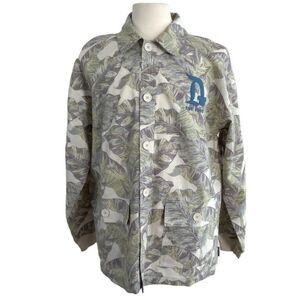Disneyland Resort Spirit Jersey Shirt Jacket Tropical Palm Button Down L